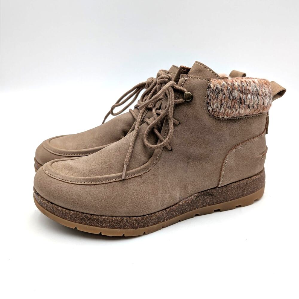 Eurosoft Lottie Lace-Up Ankle Bootie Round Toe Women's Taupe Size US9M EU39.5